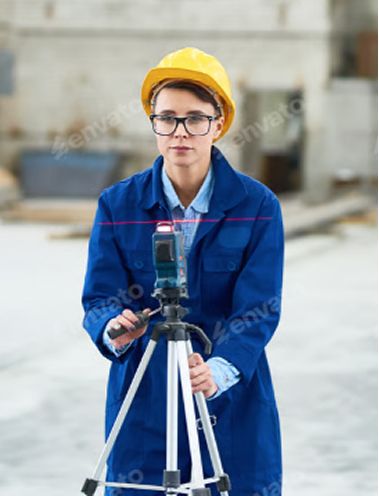 Construction specialist with equipment